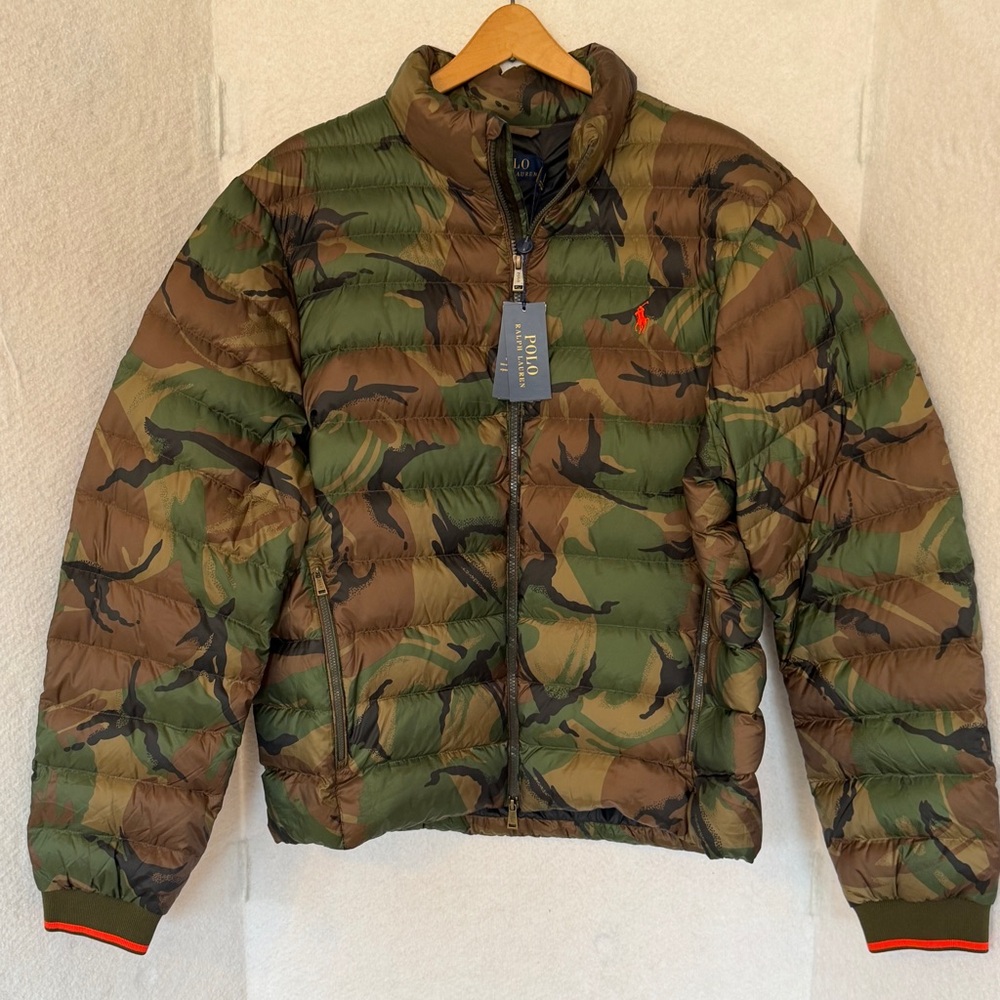 NWT Polo Ralph Lauren Packable Down Jacket Camouflage Size XL MSRP $248
